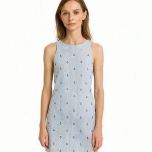 Cynthia Rowley Blue White Seersucker Dress